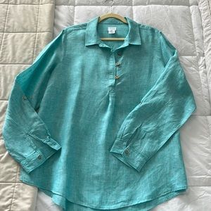 100% linen tunic top